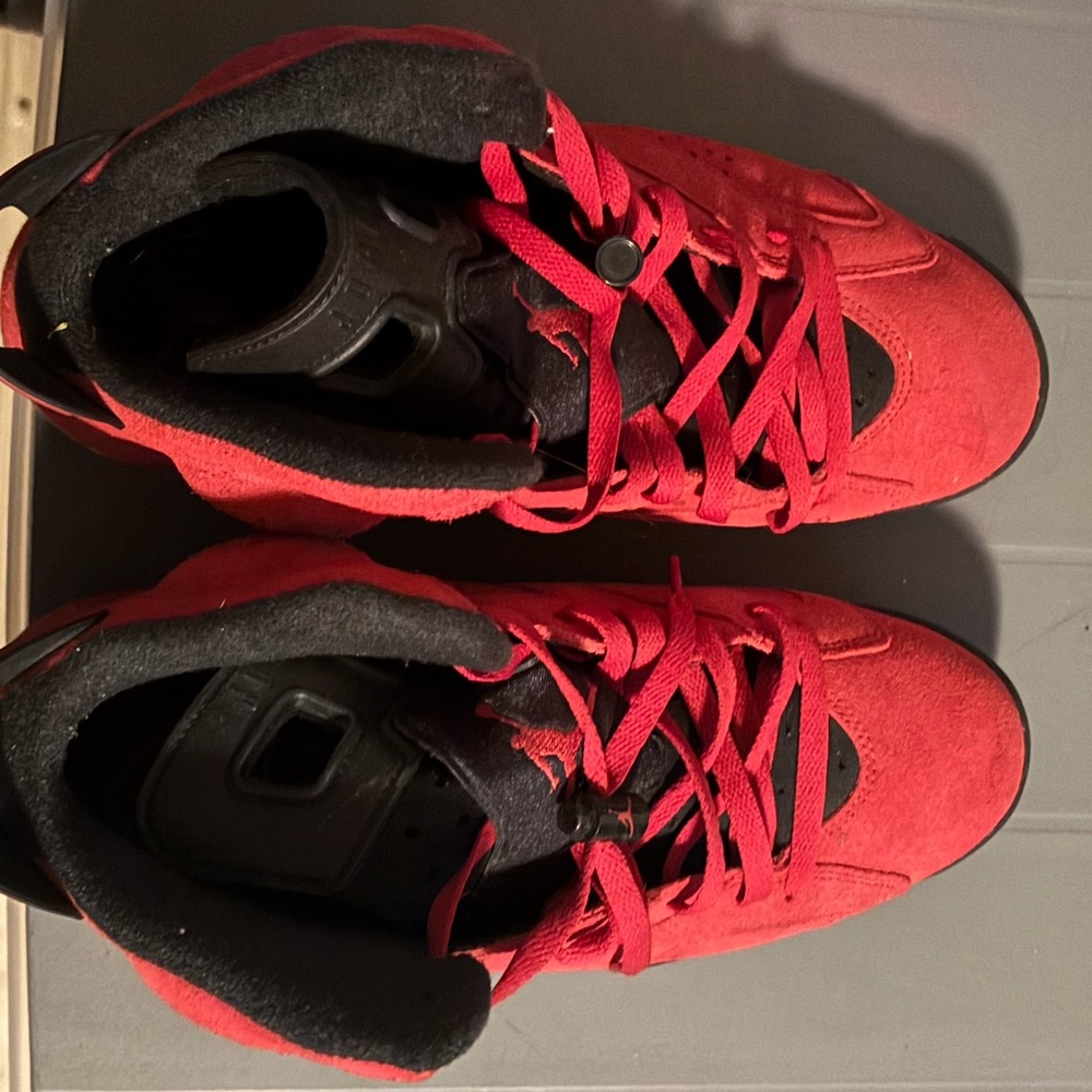 Jordan Red and Black Athletic Shoes